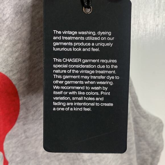 Chaser Gray Melting Bleeding Heart Forever Tank New with Tag Sz M W-078 - Picture 4 of 6